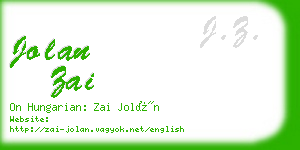 jolan zai business card